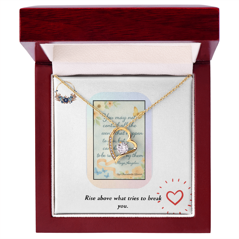Maya Angelou Inspirational Quote Necklace – Encouragement Gift for Women | Strength, Resilience & Empowerment Jewelry
