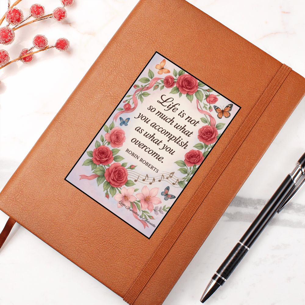 Life Is What You Overcome – Inspirational Floral Quote Poster | Quiet Inspiration by Antonietta