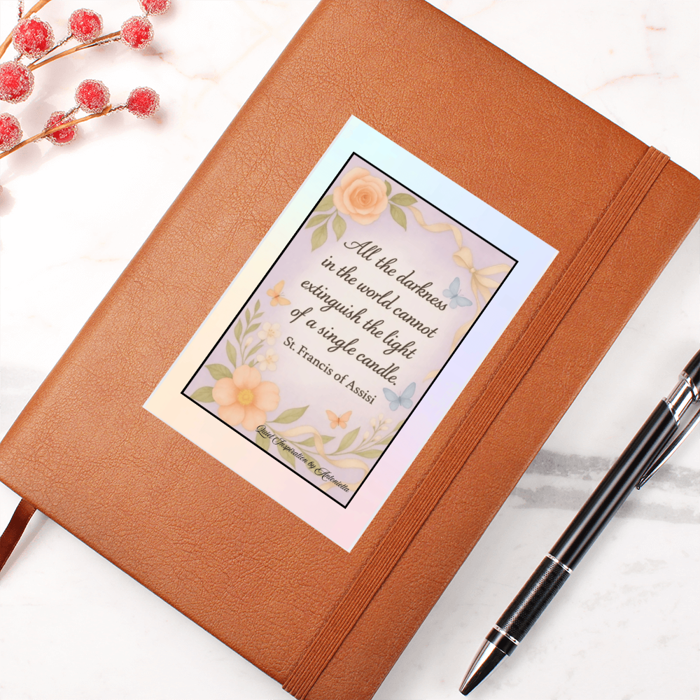 All the Darkness Cannot Extinguish the Light | Graphic Journal Quiet Inspiration by Antonietta