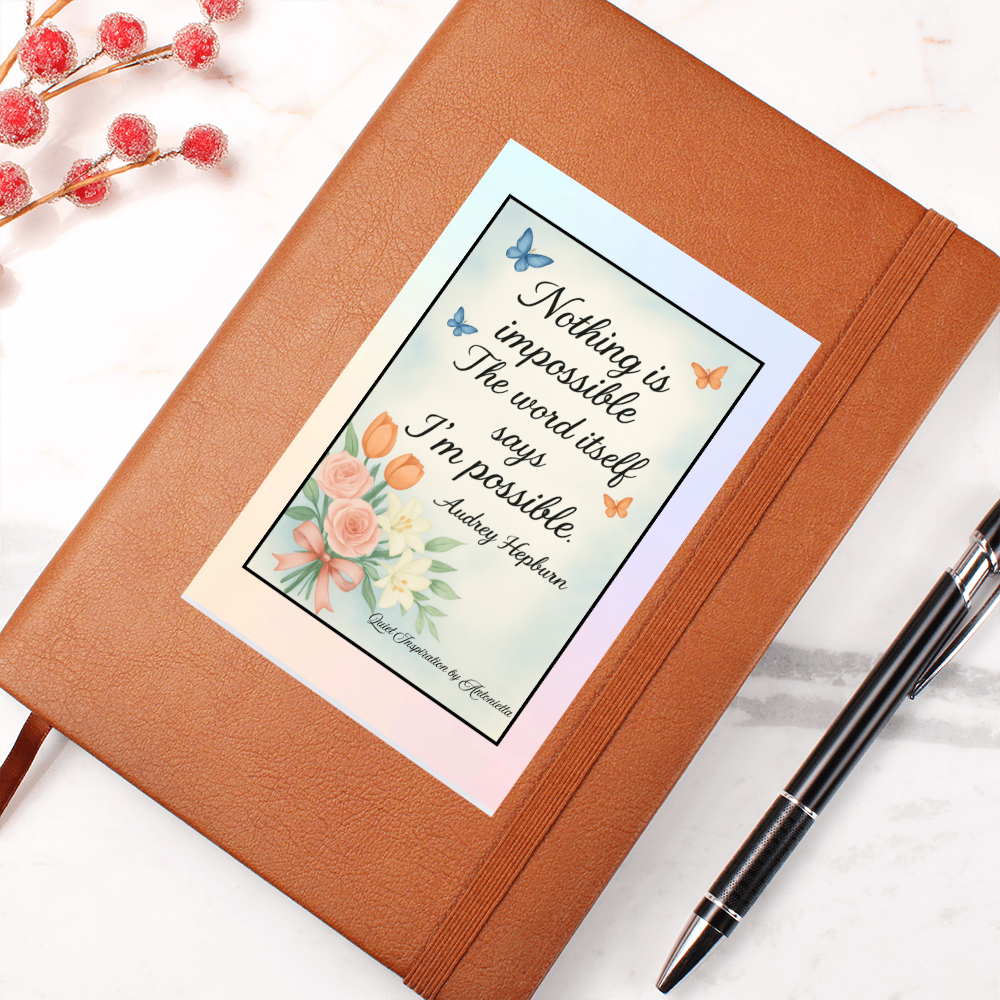 Nothing Is Impossible Graphic Journal | Inspirational Quote Journal | Quiet Inspiration by Antonietta