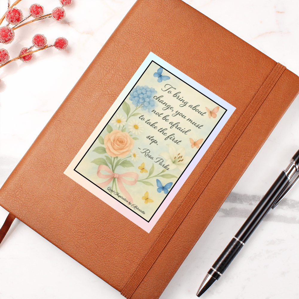 Inspirational Graphic Journal – “Take the First Step” Motivational Notebook | Empowerment Quote Journal | Mindfulness Self-Care Gift | Quiet Inspiration by Antonietta