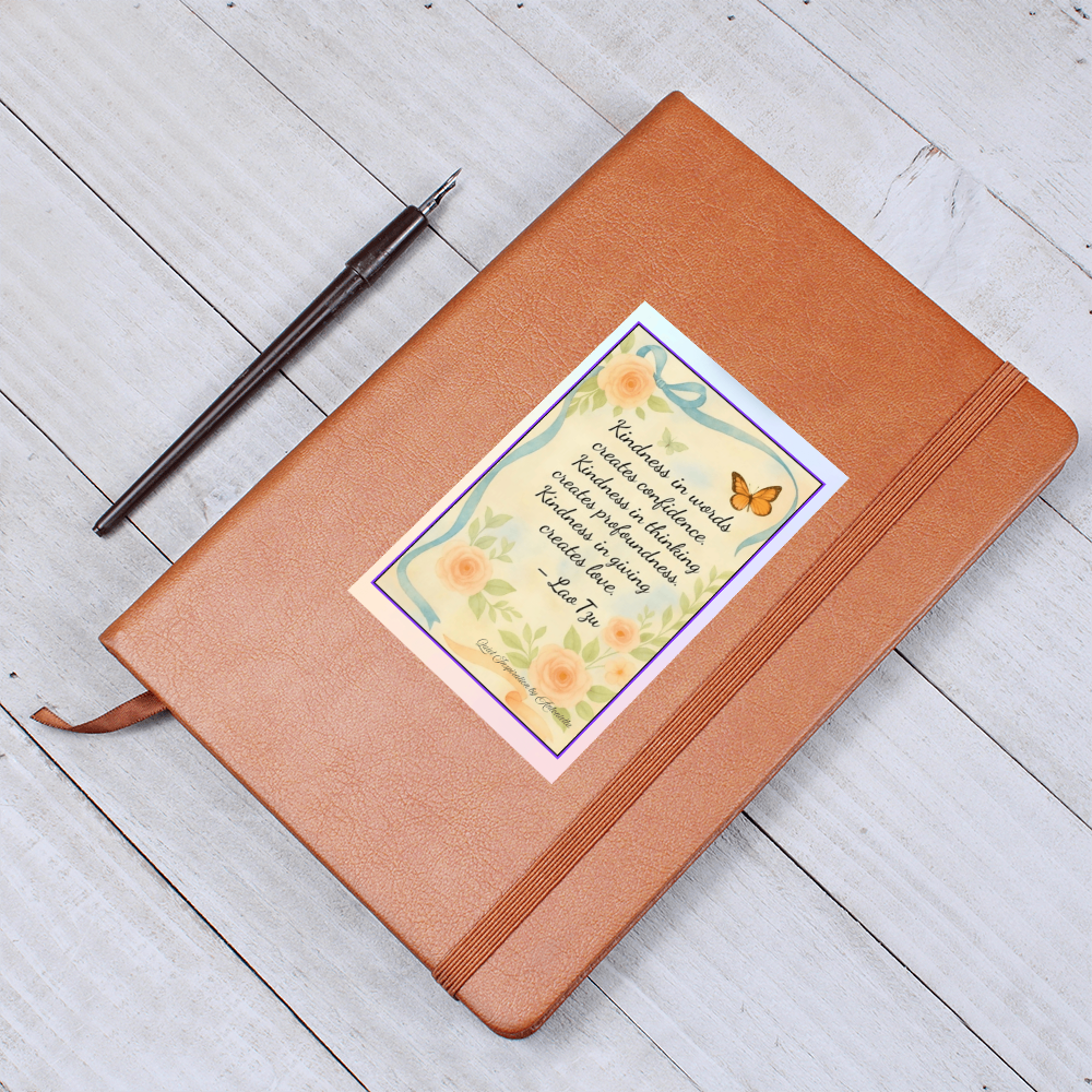 Kindness Creates Love Inspirational Graphic Journal – Lao Tzu Quote Notebook | Mindfulness Gratitude Journal | Motivational Gift by Quiet Inspiration