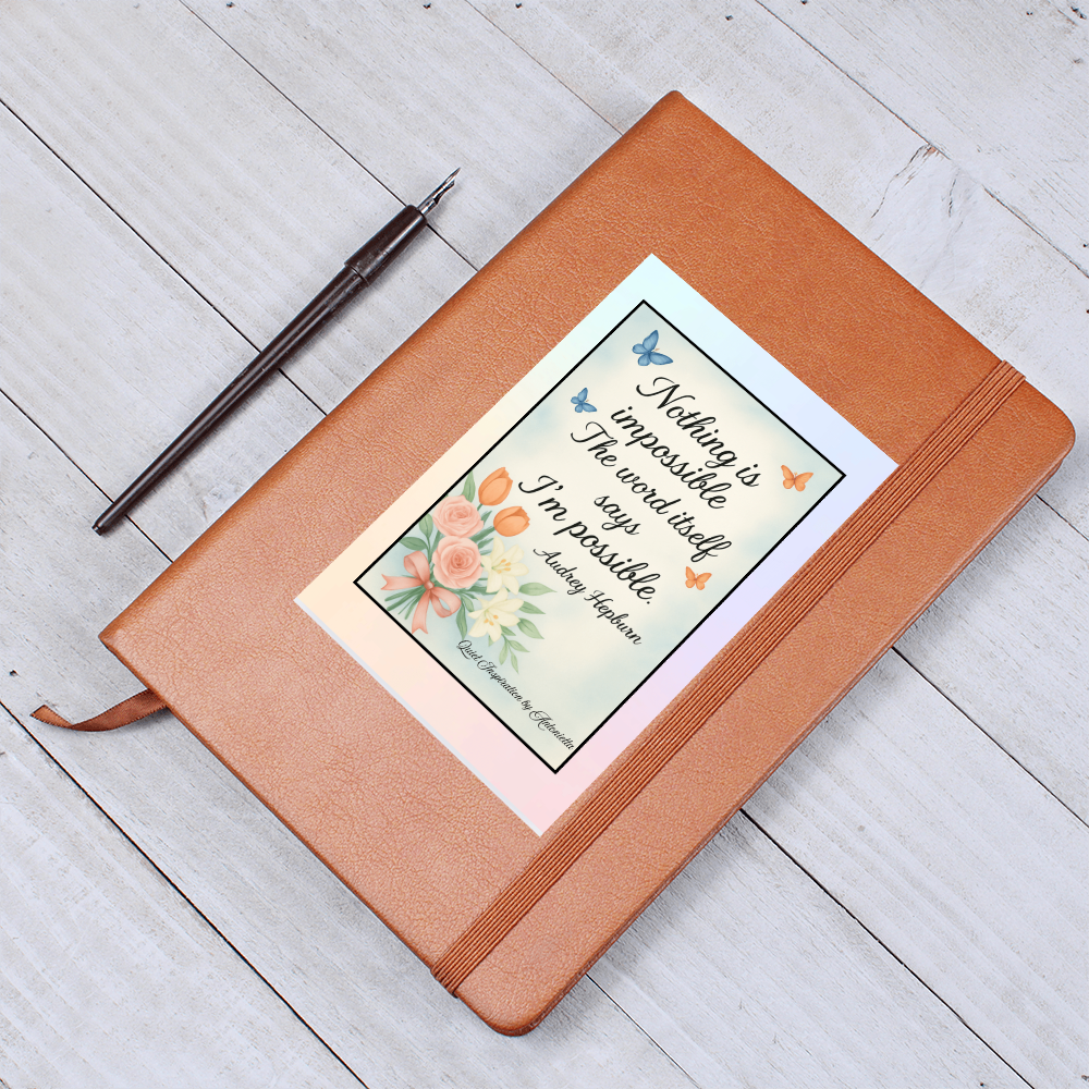 Nothing Is Impossible Graphic Journal | Inspirational Quote Journal | Quiet Inspiration by Antonietta