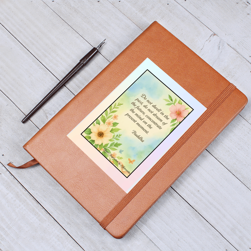 Mindfulness Graphic Journal – Present Moment Inspirational Quote Notebook | Meditation, Gratitude & Self-Reflection Writing Journal | Botanical Spiritual Journal | Quiet Inspiration by Antonietta