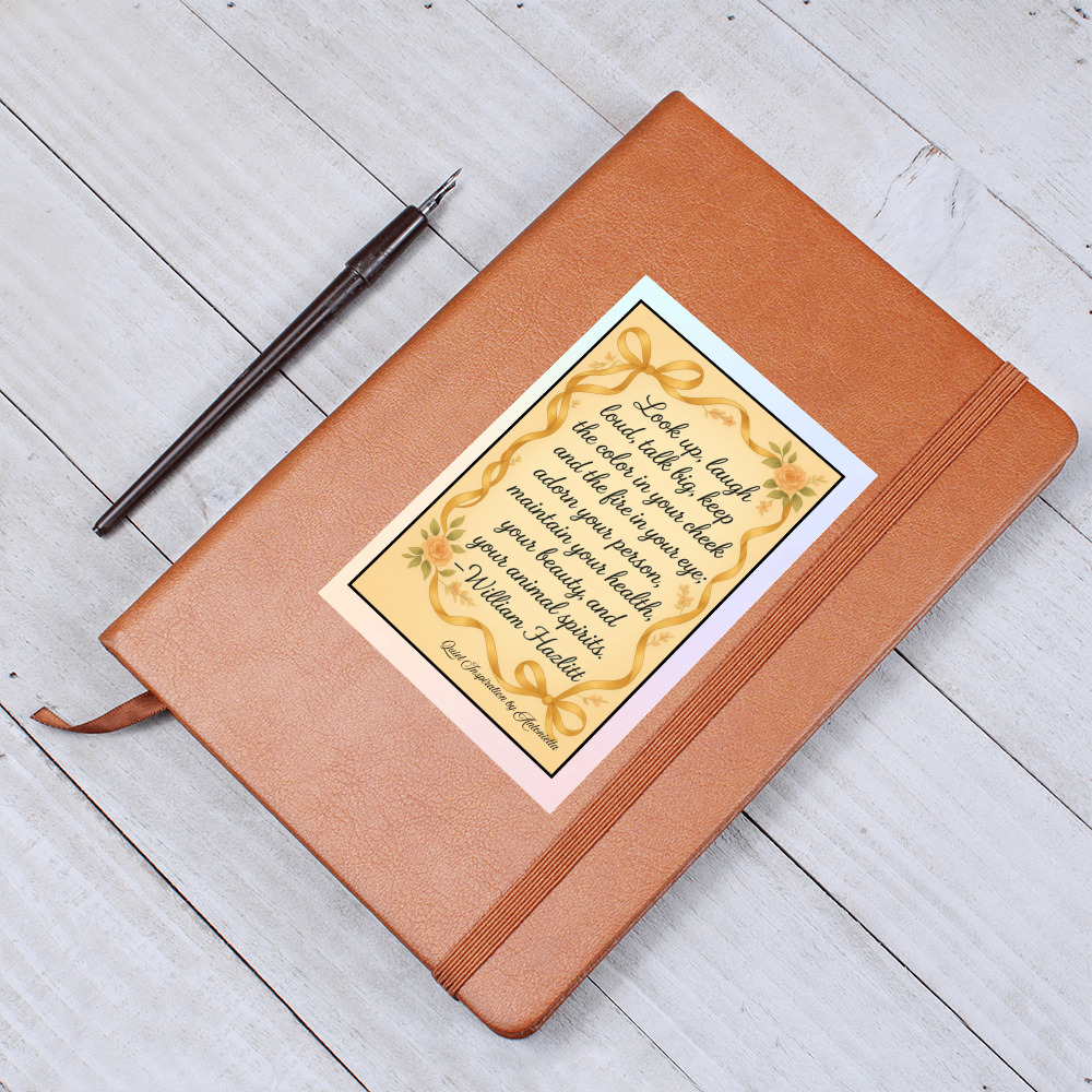 Inspirational Graphic Journal – Look Up Laugh Loud Motivational Quote Notebook | Positive Mindset & Self-Care Writing Journal | Elegant Botanical Inspiration | Quiet Inspiration by Antonietta