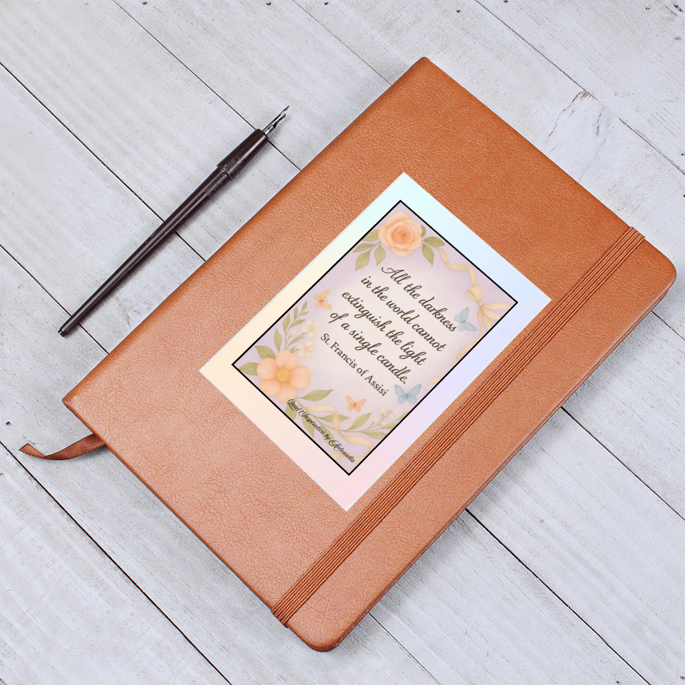 All the Darkness Cannot Extinguish the Light | Graphic Journal Quiet Inspiration by Antonietta