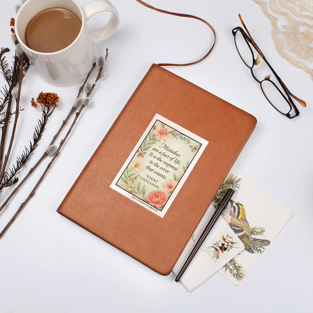 Mistakes Are Part of Life Graphic Journal | Inspirational Quote Journal | Quiet Inspiration by Antonietta