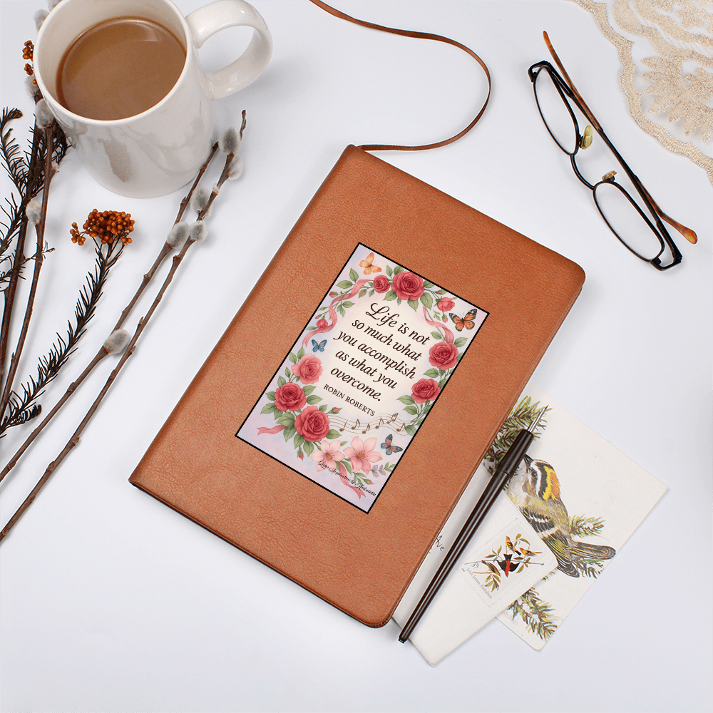 Life Is What You Overcome – Inspirational Floral Quote Poster | Quiet Inspiration by Antonietta