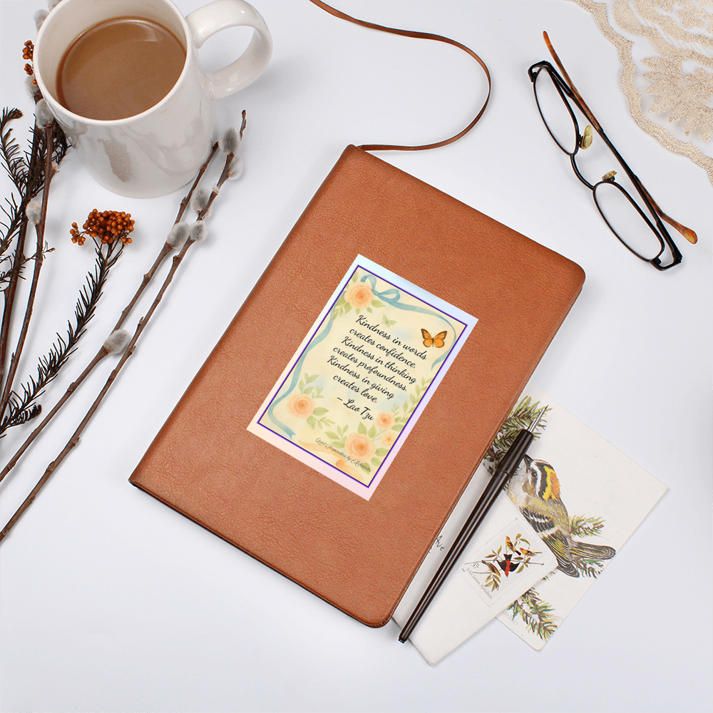 Kindness Creates Love Inspirational Graphic Journal – Lao Tzu Quote Notebook | Mindfulness Gratitude Journal | Motivational Gift by Quiet Inspiration