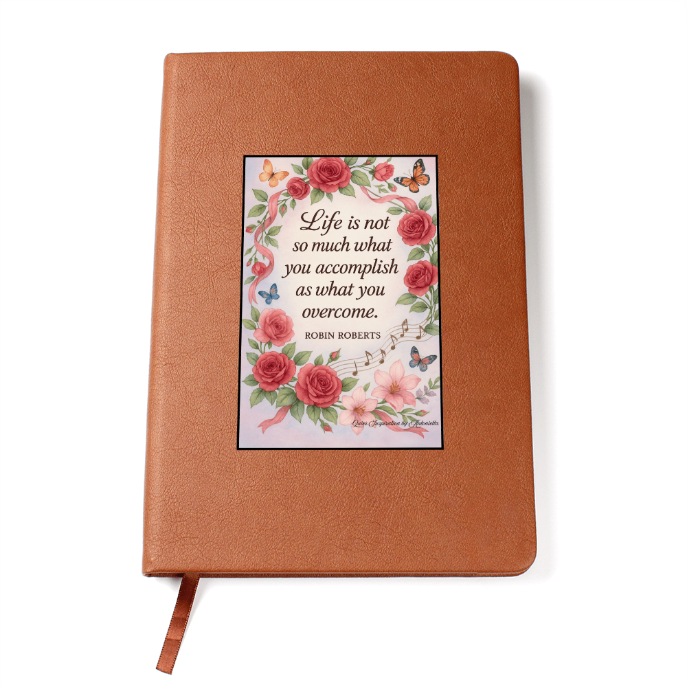 Life Is What You Overcome – Inspirational Floral Quote Poster | Quiet Inspiration by Antonietta
