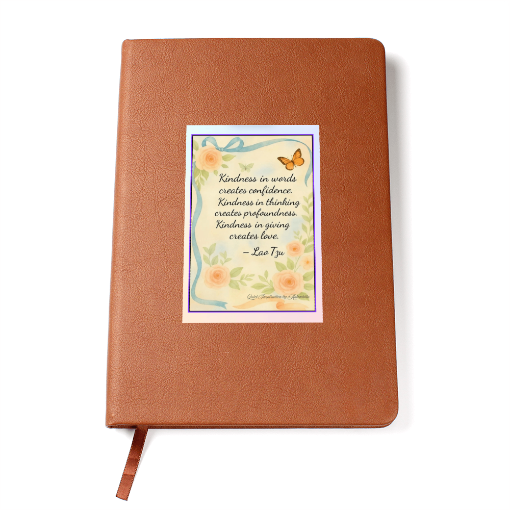 Kindness Creates Love Inspirational Graphic Journal – Lao Tzu Quote Notebook | Mindfulness Gratitude Journal | Motivational Gift by Quiet Inspiration