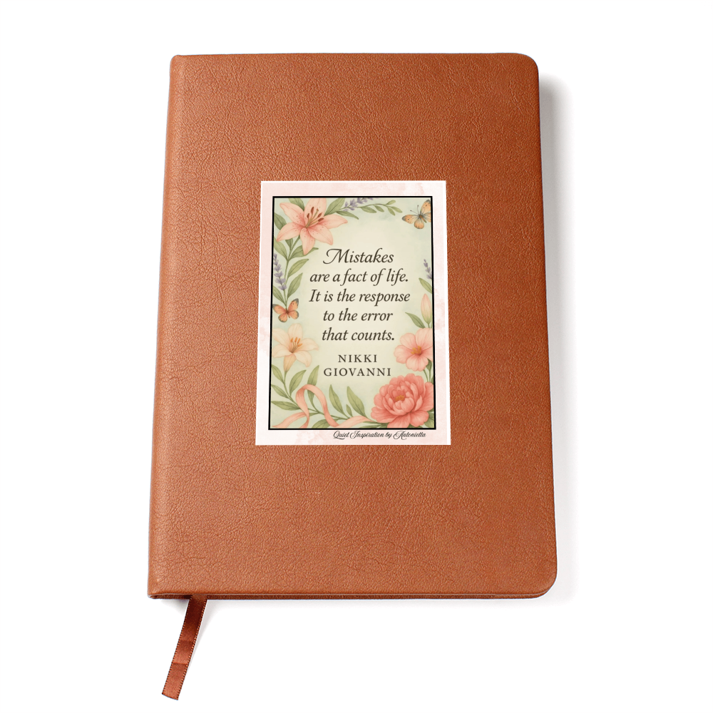 Mistakes Are Part of Life Graphic Journal | Inspirational Quote Journal | Quiet Inspiration by Antonietta
