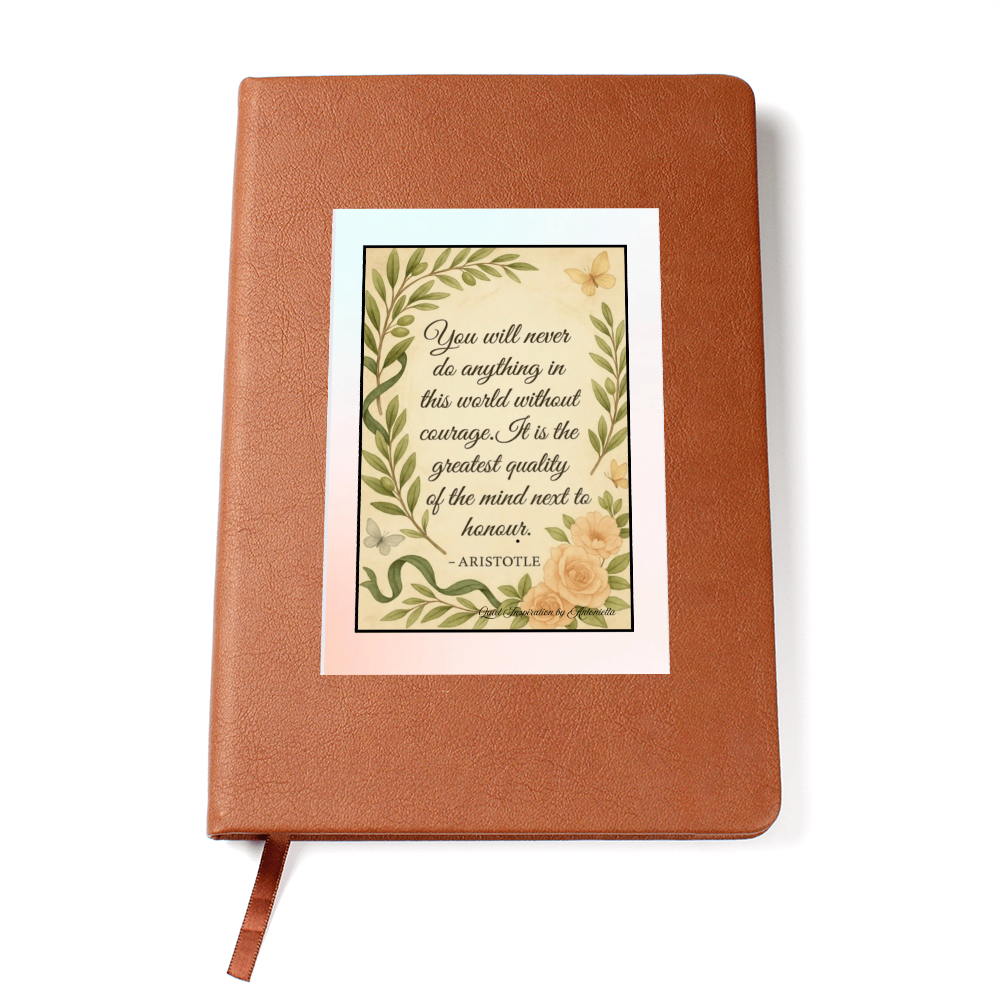 Courage Inspirational Graphic Journal – Motivational Quote Notebook | Personal Growth Writing Journal | Mindfulness & Self-Reflection Gift | Quiet Inspiration by Antonietta