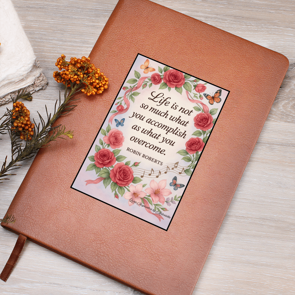 Life Is What You Overcome – Inspirational Floral Quote Poster | Quiet Inspiration by Antonietta