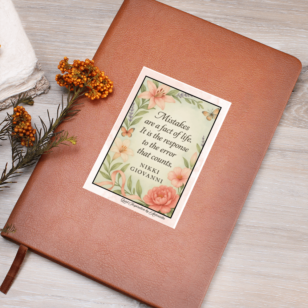 Mistakes Are Part of Life Graphic Journal | Inspirational Quote Journal | Quiet Inspiration by Antonietta