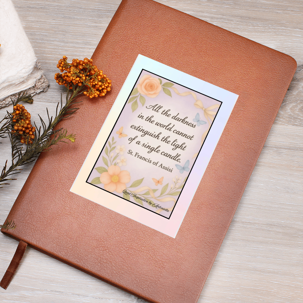 All the Darkness Cannot Extinguish the Light | Graphic Journal Quiet Inspiration by Antonietta