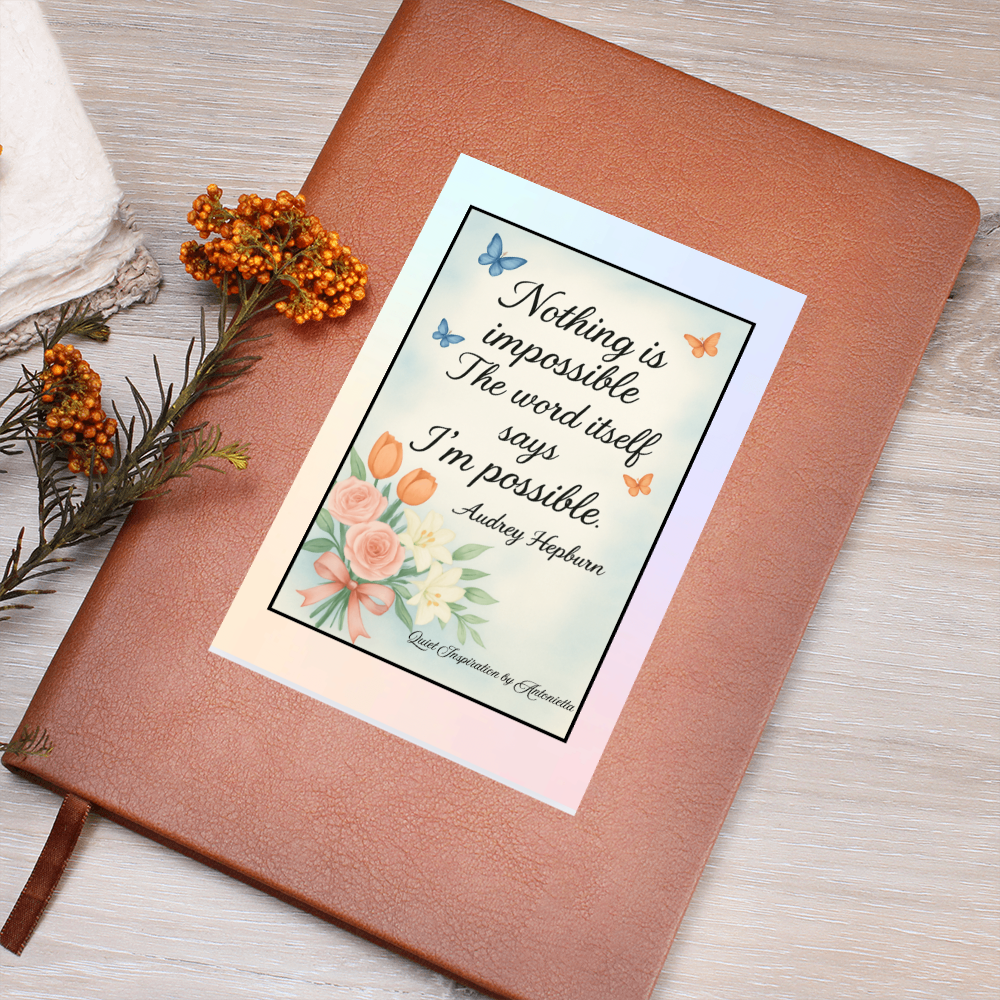 Nothing Is Impossible Graphic Journal | Inspirational Quote Journal | Quiet Inspiration by Antonietta
