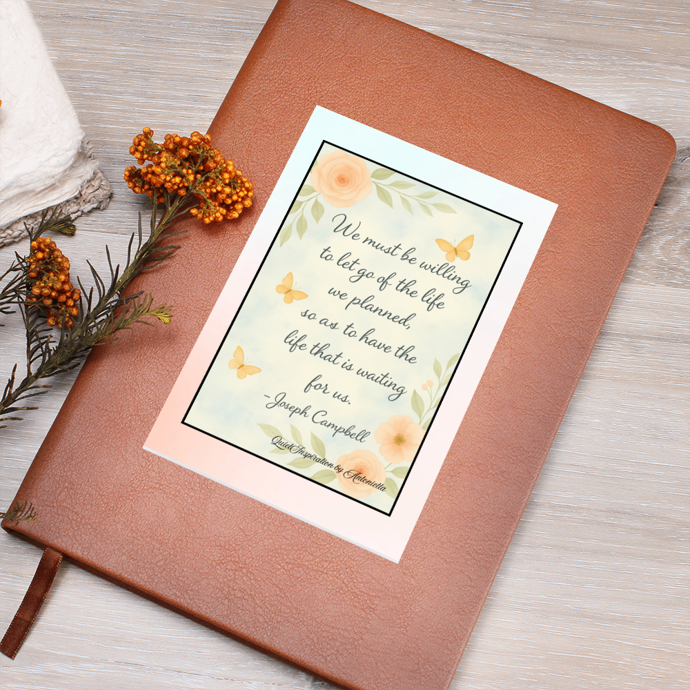 Let Go & Begin Again Inspirational Journal – Motivational Graphic Journal | Quiet Inspiration by Antonietta