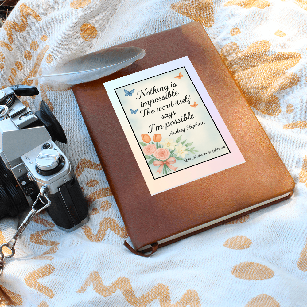 Nothing Is Impossible Graphic Journal | Inspirational Quote Journal | Quiet Inspiration by Antonietta
