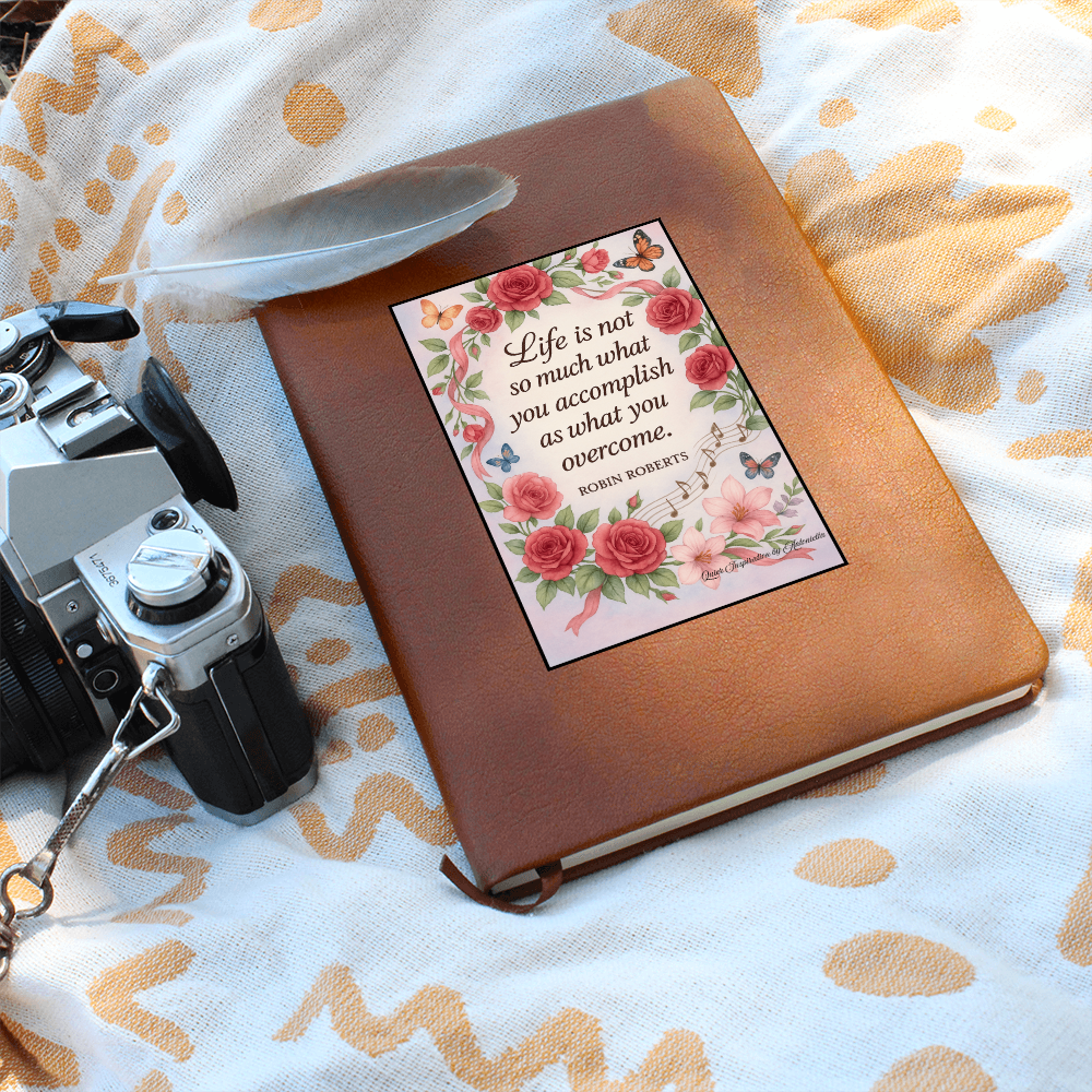 Life Is What You Overcome – Inspirational Floral Quote Poster | Quiet Inspiration by Antonietta