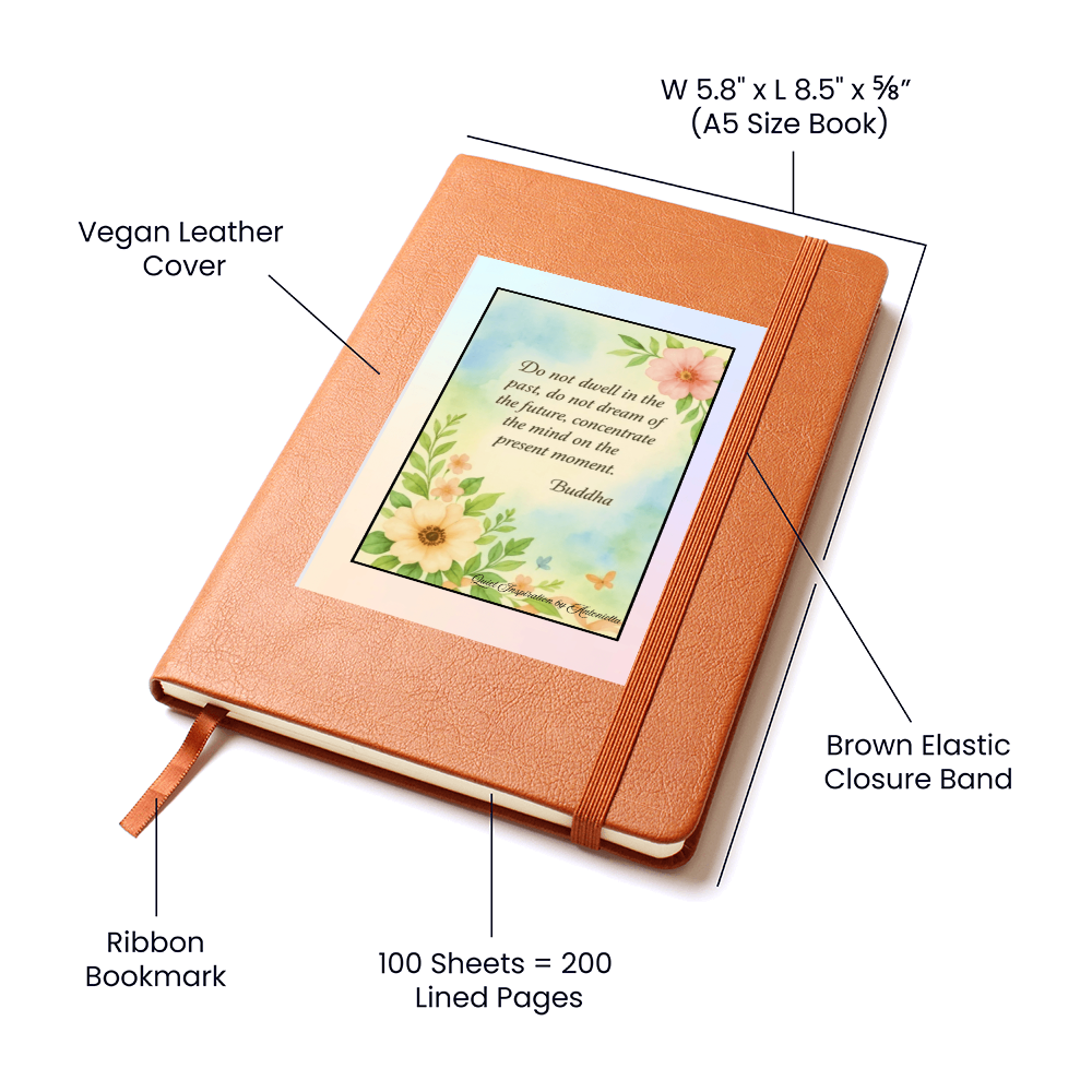 Present Moment Reflection Graphic Journal | Quiet Inspiration by Antonietta