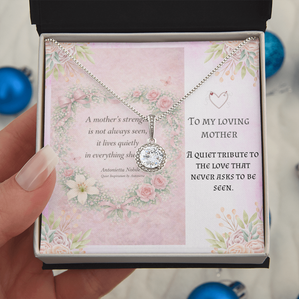 Meaningful Necklace for Mom – Emotional Mother's Day Gift, Inspirational Message Card Jewelry, Keepsake Gift for Her