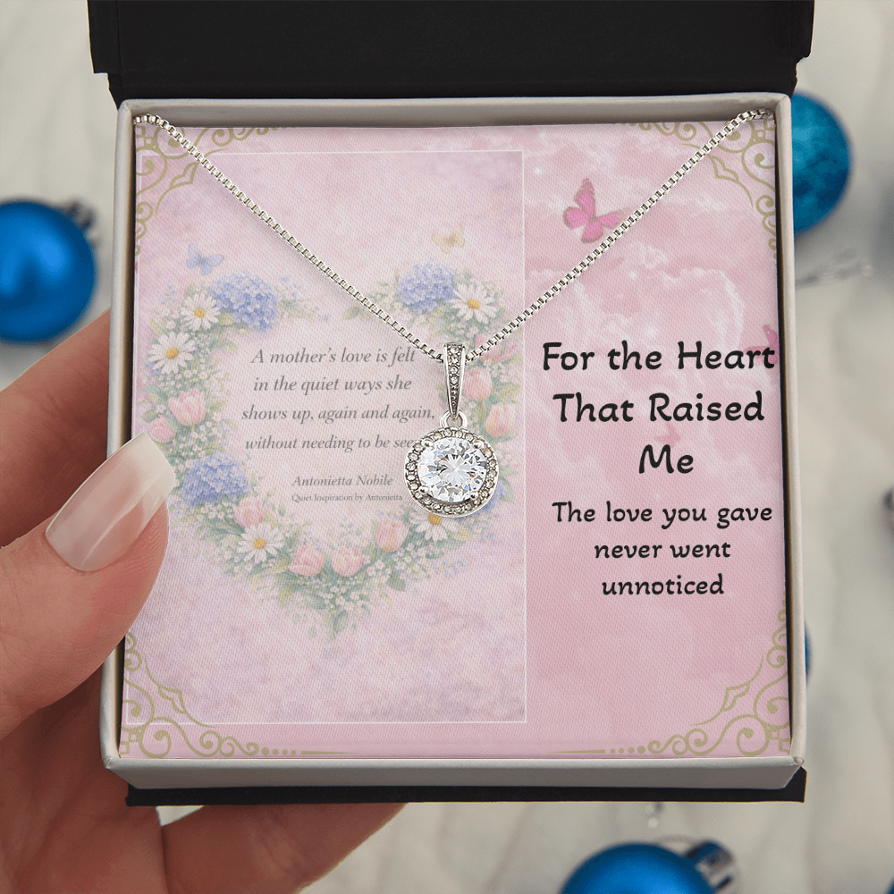 Mother's Day Necklace for Mom 💕 Meaningful Gift | “A Mother's Love is Felt in the Quiet Ways” | Eternal Hope Necklace Keepsake