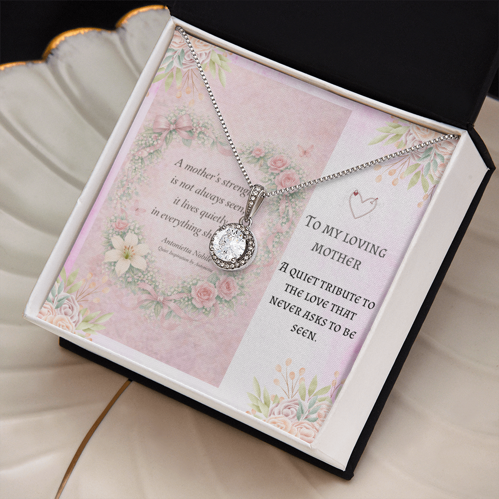 Meaningful Necklace for Mom – Emotional Mother's Day Gift, Inspirational Message Card Jewelry, Keepsake Gift for Her