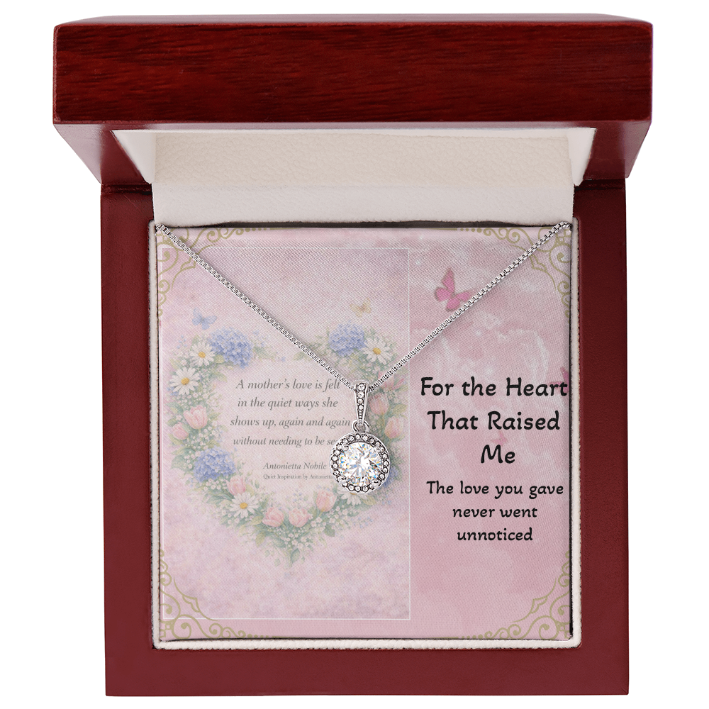 Mother's Day Necklace for Mom 💕 Meaningful Gift | “A Mother's Love is Felt in the Quiet Ways” | Eternal Hope Necklace Keepsake