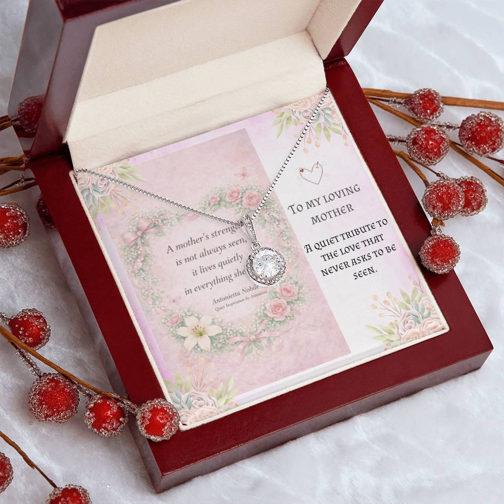 Meaningful Necklace for Mom – Emotional Mother's Day Gift, Inspirational Message Card Jewelry, Keepsake Gift for Her