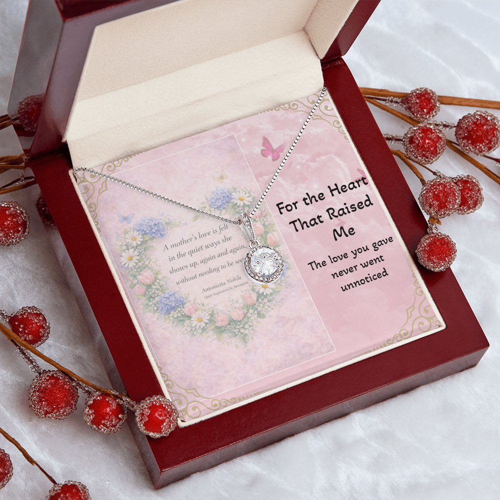 Mother's Day Necklace for Mom 💕 Meaningful Gift | “A Mother's Love is Felt in the Quiet Ways” | Eternal Hope Necklace Keepsake
