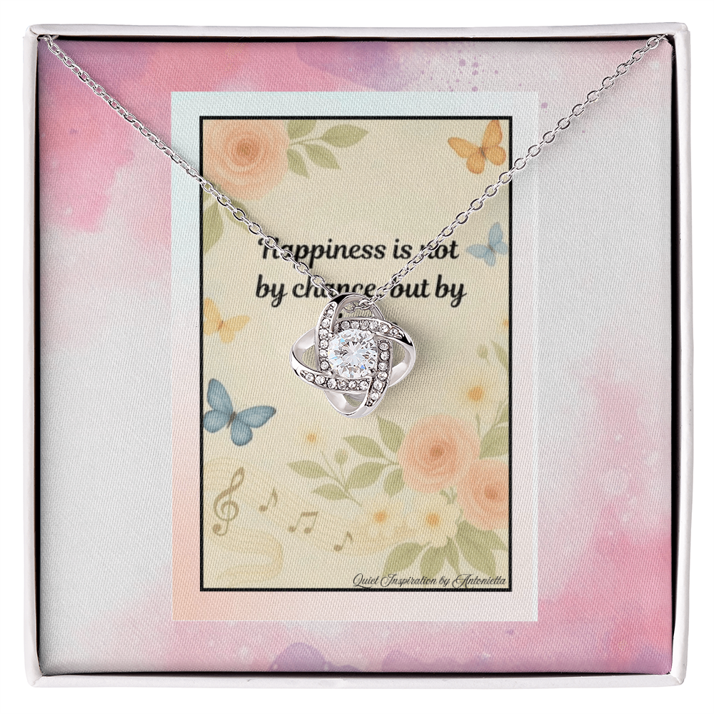 Inspirational Happiness Quote Necklace Gift – Motivational Jewelry for Women, Positive Mindset Encouragement Gift, Self Love & Healing Message Card Necklace
