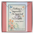 Nothing Is Impossible Love Knot Necklace – Inspirational Gift for Her | “I'm Possible” Motivational Quote Jewelry | Encouragement & Strength Message Card | Quiet Inspiration
