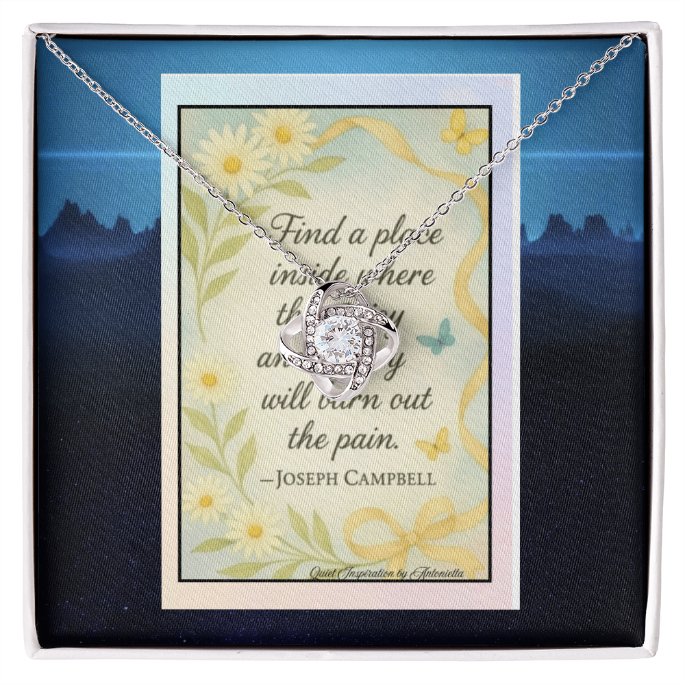 Inspirational Joy Quote Gift Necklace – Healing Encouragement Gift for Women, Mental Health Support Jewelry, Sympathy Gift, Motivational Message Card
