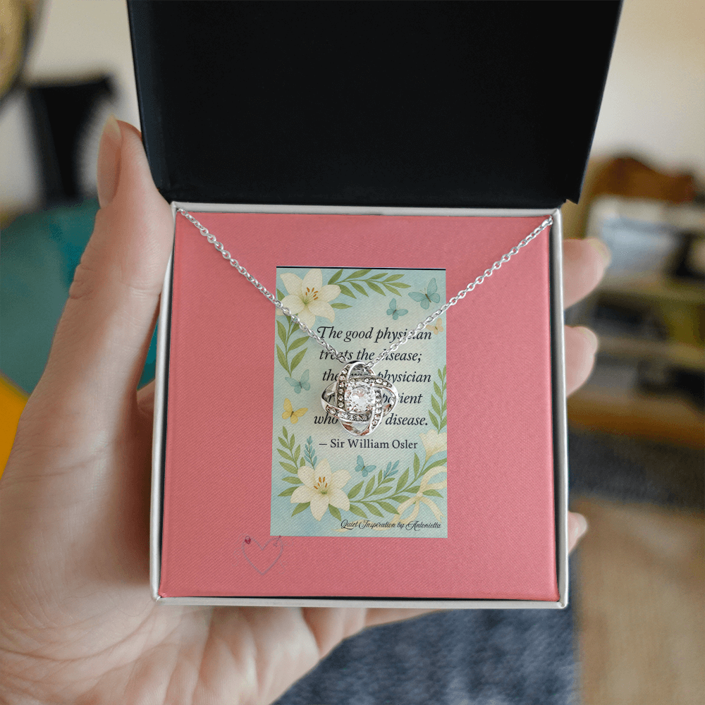 A Gentle Reminder – Inspirational Love Knot Necklace | Encouragement Gift for Healing & Strength