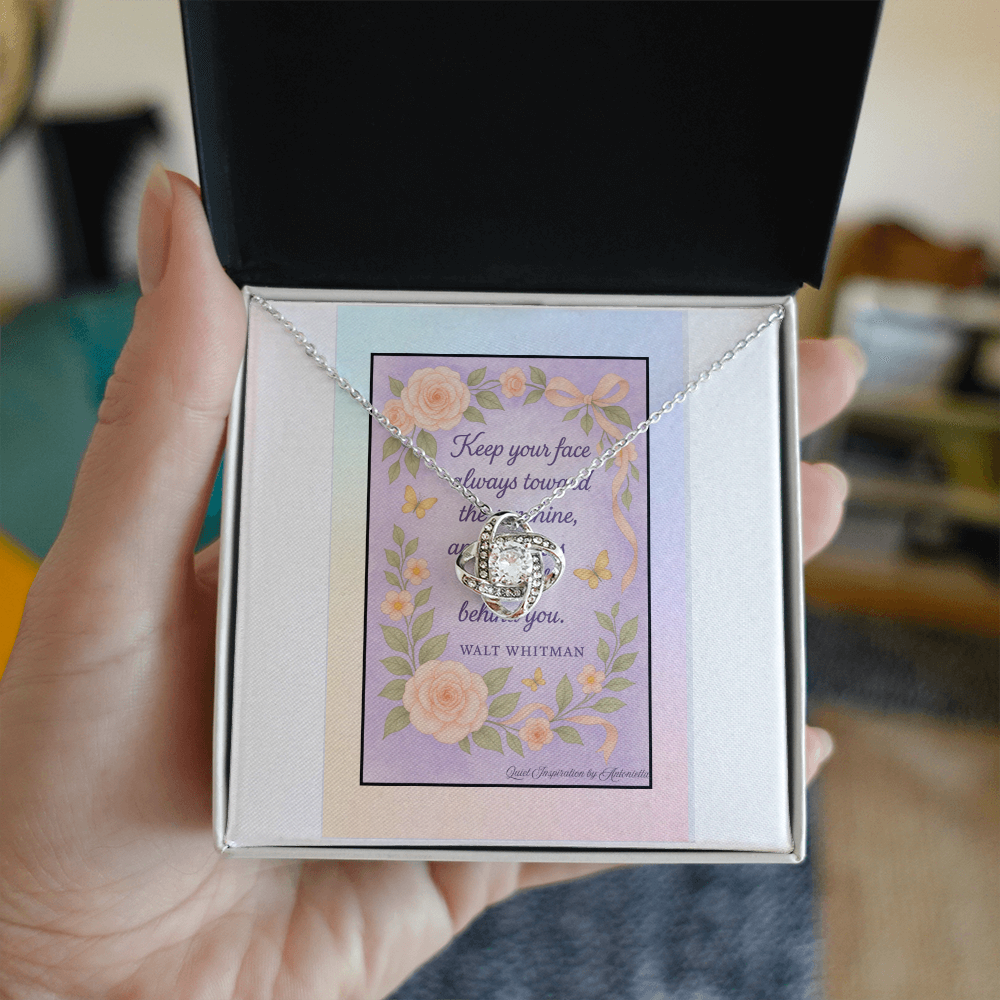 Love Knot Necklace — “Keep Your Face Toward the Sunshine” | Quiet Inspiration Collection