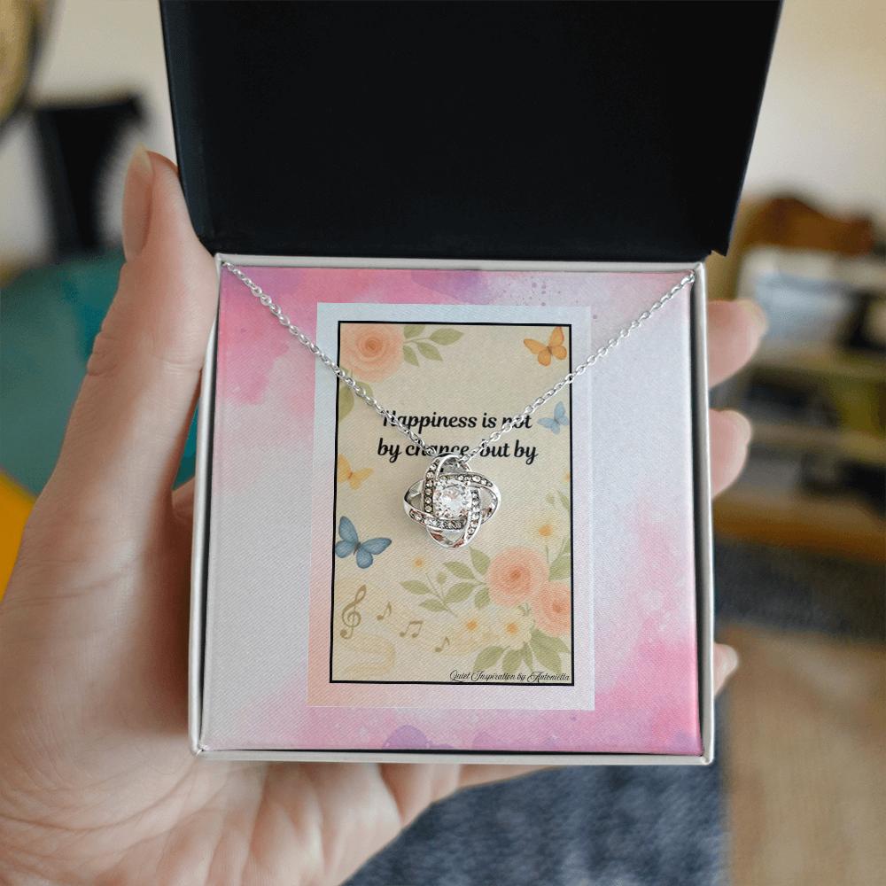 Inspirational Happiness Quote Necklace Gift – Motivational Jewelry for Women, Positive Mindset Encouragement Gift, Self Love & Healing Message Card Necklace