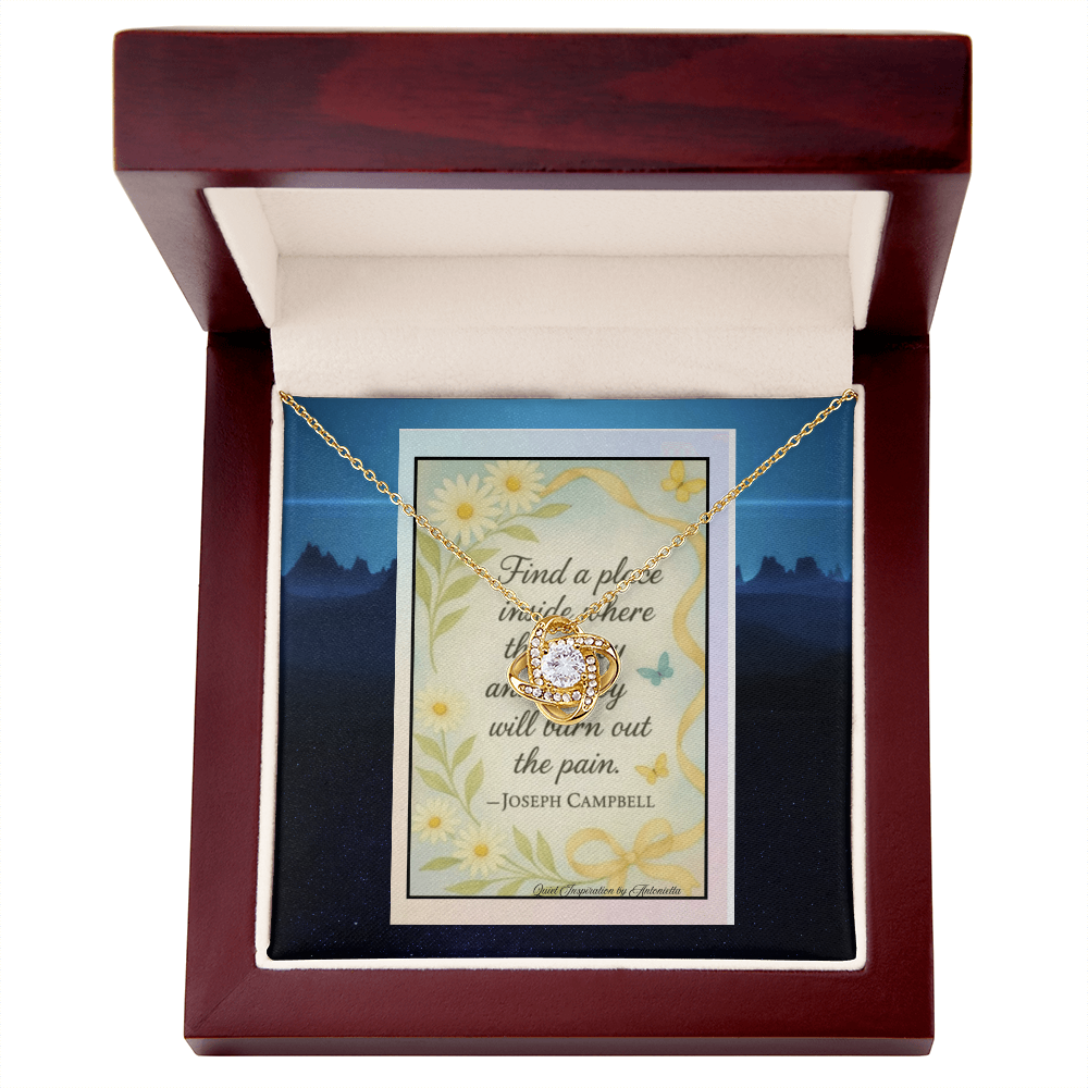 Inspirational Joy Quote Gift Necklace – Healing Encouragement Gift for Women, Mental Health Support Jewelry, Sympathy Gift, Motivational Message Card