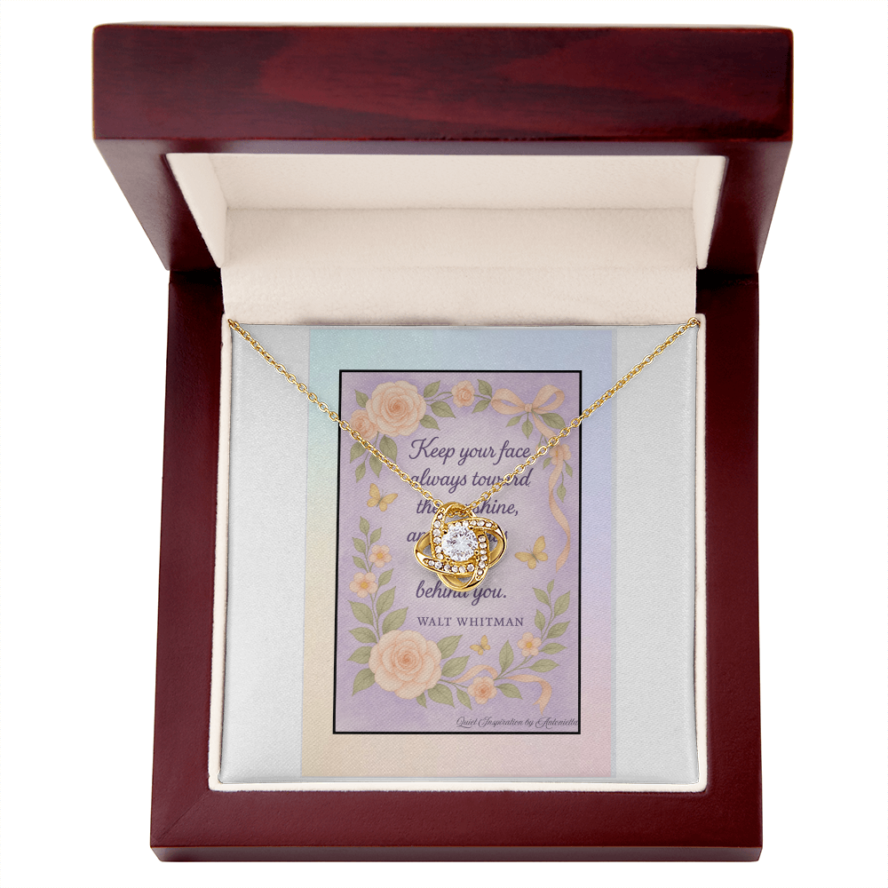 Love Knot Necklace — “Keep Your Face Toward the Sunshine” | Quiet Inspiration Collection