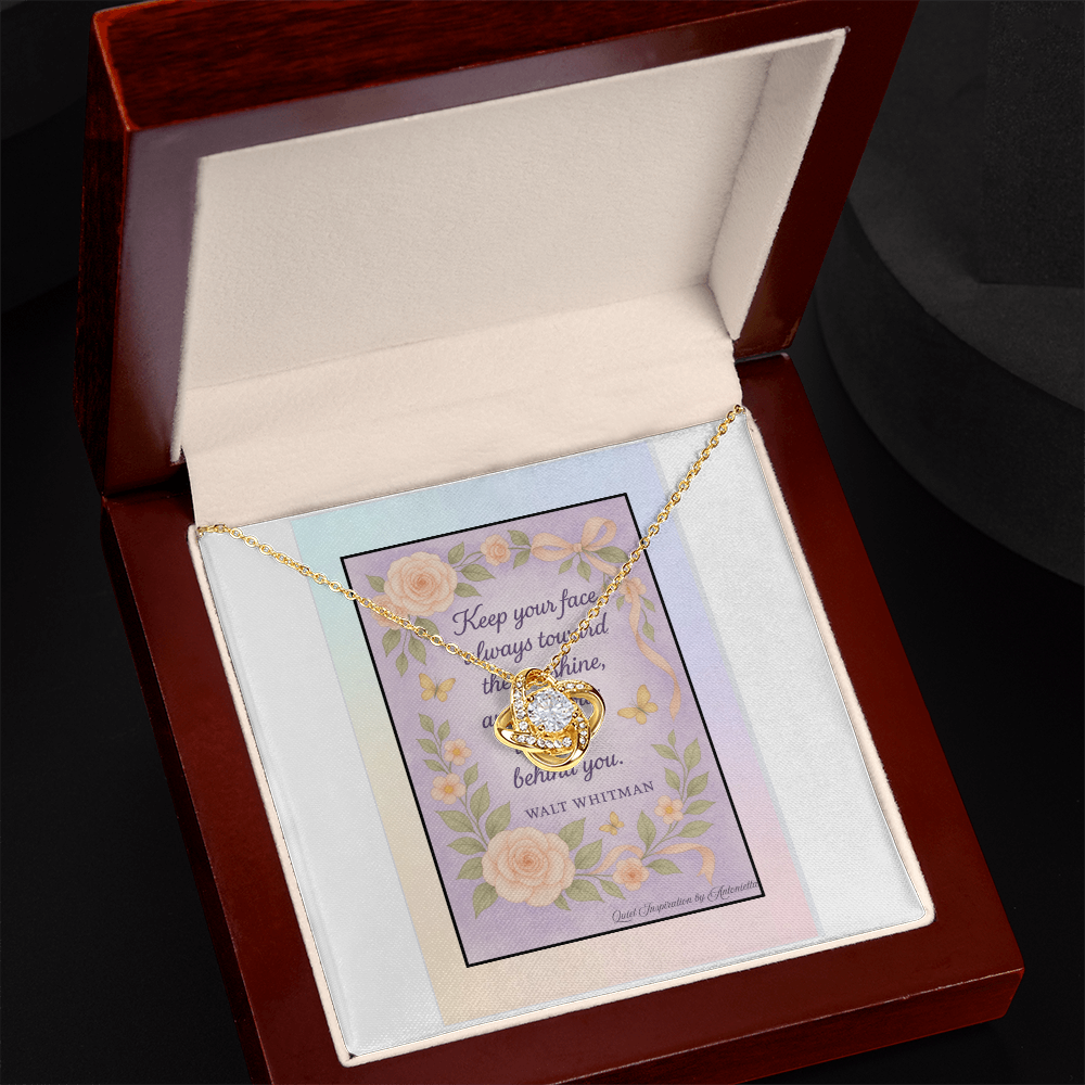 Love Knot Necklace — “Keep Your Face Toward the Sunshine” | Quiet Inspiration Collection