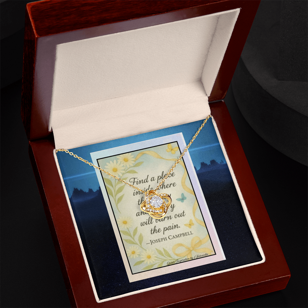 Inspirational Joy Quote Gift Necklace – Healing Encouragement Gift for Women, Mental Health Support Jewelry, Sympathy Gift, Motivational Message Card