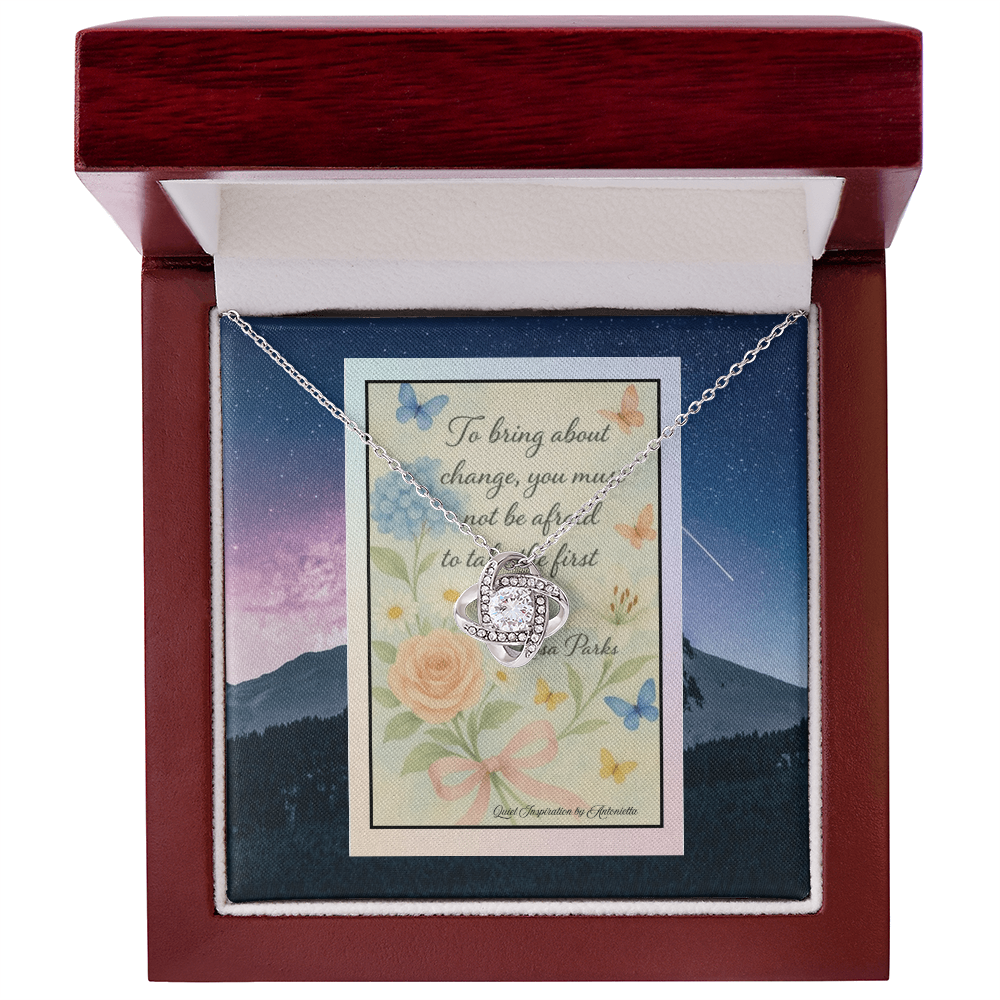 Inspirational Courage Quote Gift Necklace – Empowerment Jewelry for Women, Motivational Encouragement Gift, Strength & Change Message Card, Meaningful Gift Idea