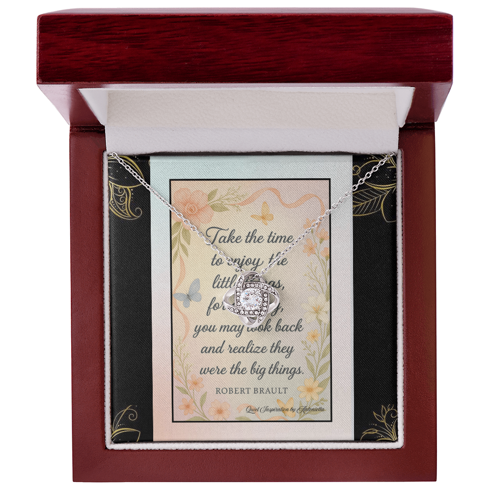 Take Time to Enjoy the Little Things | Meaningful Gift for Her | Encouragement Jewelry , Quiet Inspiration by Antonietta