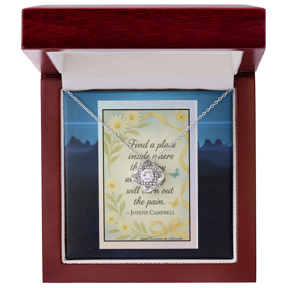 Inspirational Joy Quote Gift Necklace – Healing Encouragement Gift for Women, Mental Health Support Jewelry, Sympathy Gift, Motivational Message Card
