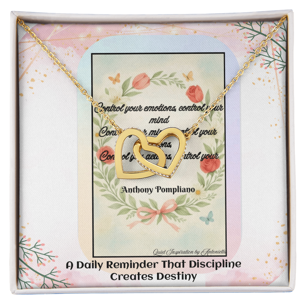 Control Your Emotions Necklace – Inspirational Mindset Gift for Strength, Discipline & Personal Growth | Motivational Jewelry for Her or Him
