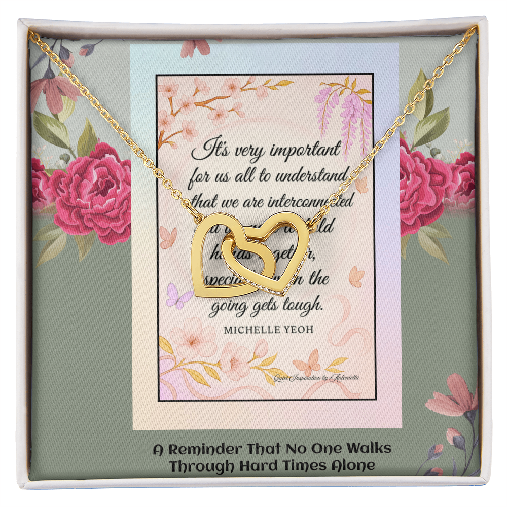 Inspirational Friendship Necklace Gift for Women – “We Are Interconnected” Motivational Jewelry | Encouragement & Support Gift for Best Friend, Sister, or Loved One
