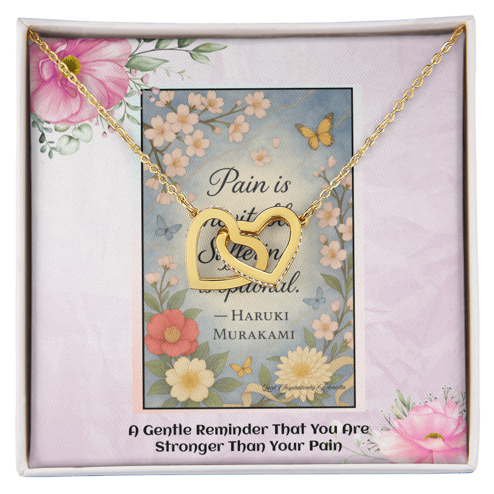 Inspirational Healing Necklace Gift for Women – “Pain Is Inevitable, Suffering Is Optional” Motivational Jewelry | Encouragement Gift for Her