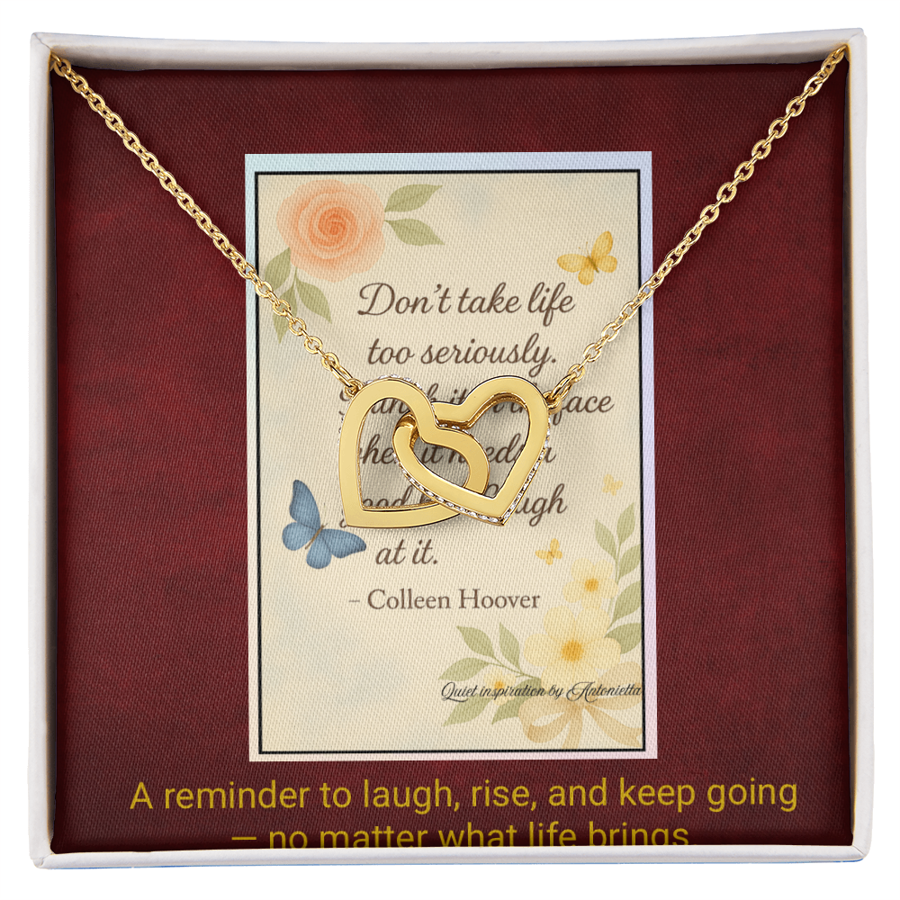 Inspirational Quote Necklace Gift – “Don't Take Life Too Seriously” Encouragement Jewelry for Women | Motivational Gift for Her