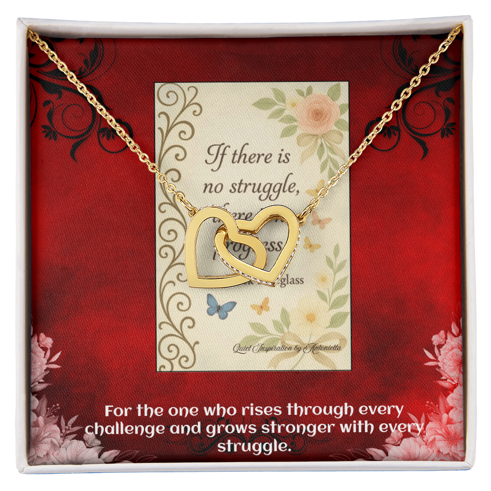 Inspirational “No Struggle, No Progress” Necklace – Motivational Gift for Strength, Resilience & Personal Growth