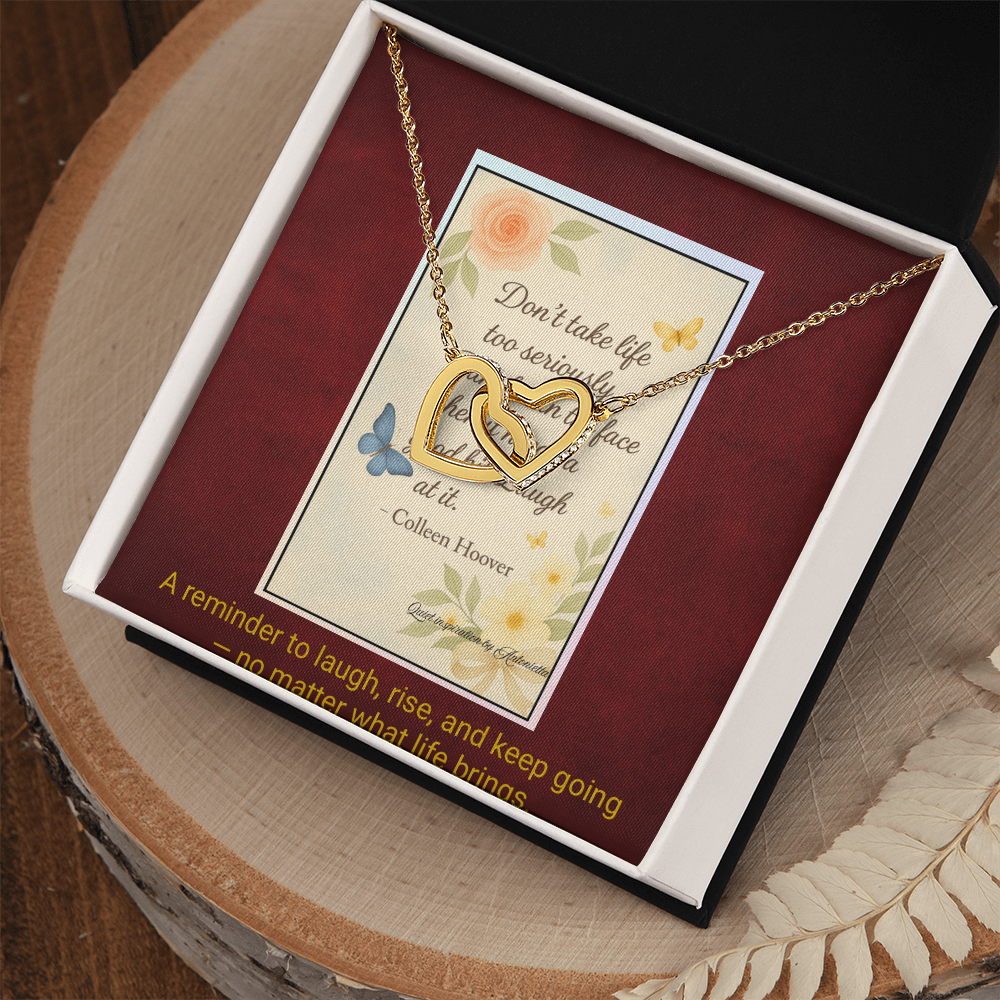Inspirational Quote Necklace Gift – “Don't Take Life Too Seriously” Encouragement Jewelry for Women | Motivational Gift for Her